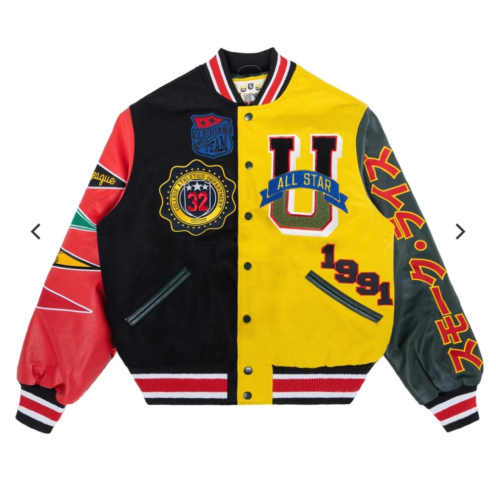 multicolor unisex varsity jacket